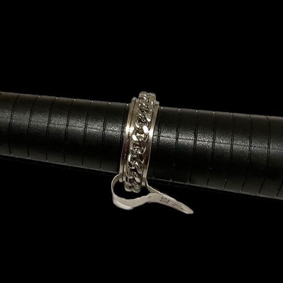 Mens Stainless Spinner Band - Picture 5 of 7